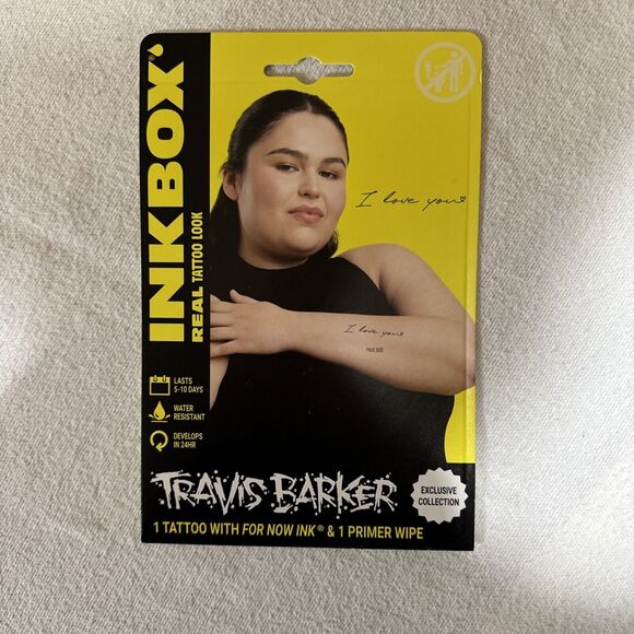 Inkbox Temporary Tattoos, Travis Barker, I Love You‎ - Picture 1 of 3